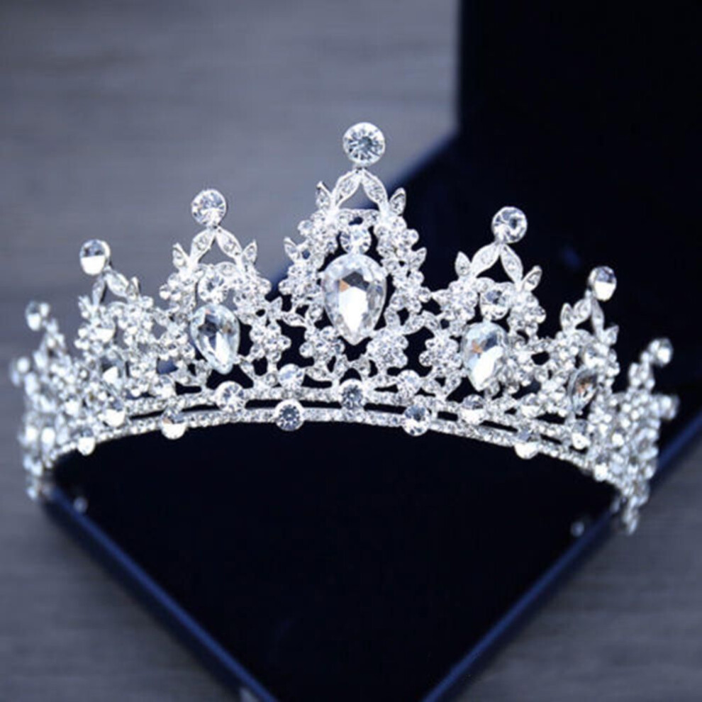 Bridal Princess Women Rhinestone Hair Accessories Tiara Wedding Crown Headband