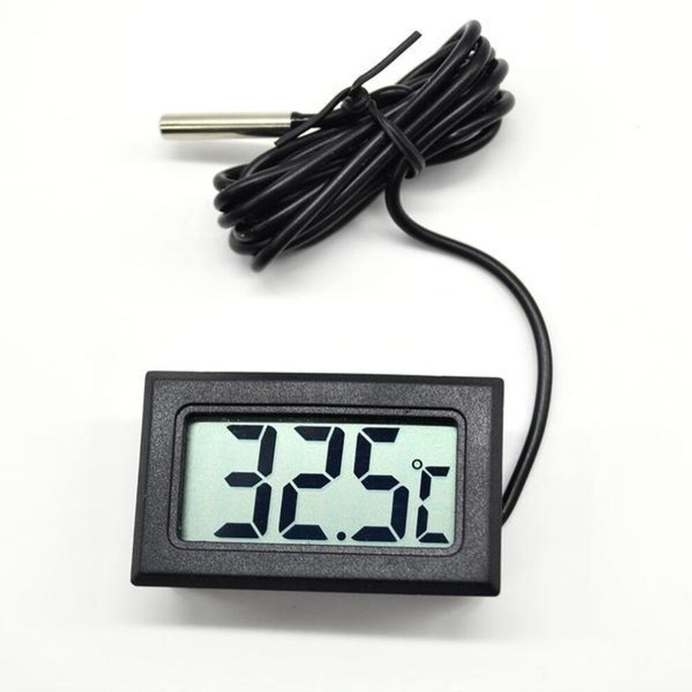 (black) Digital Thermometer Digital Lcd Display Water Thermometer Gauge For Probe Temperature Aquarium Tank Pool Refrigerator