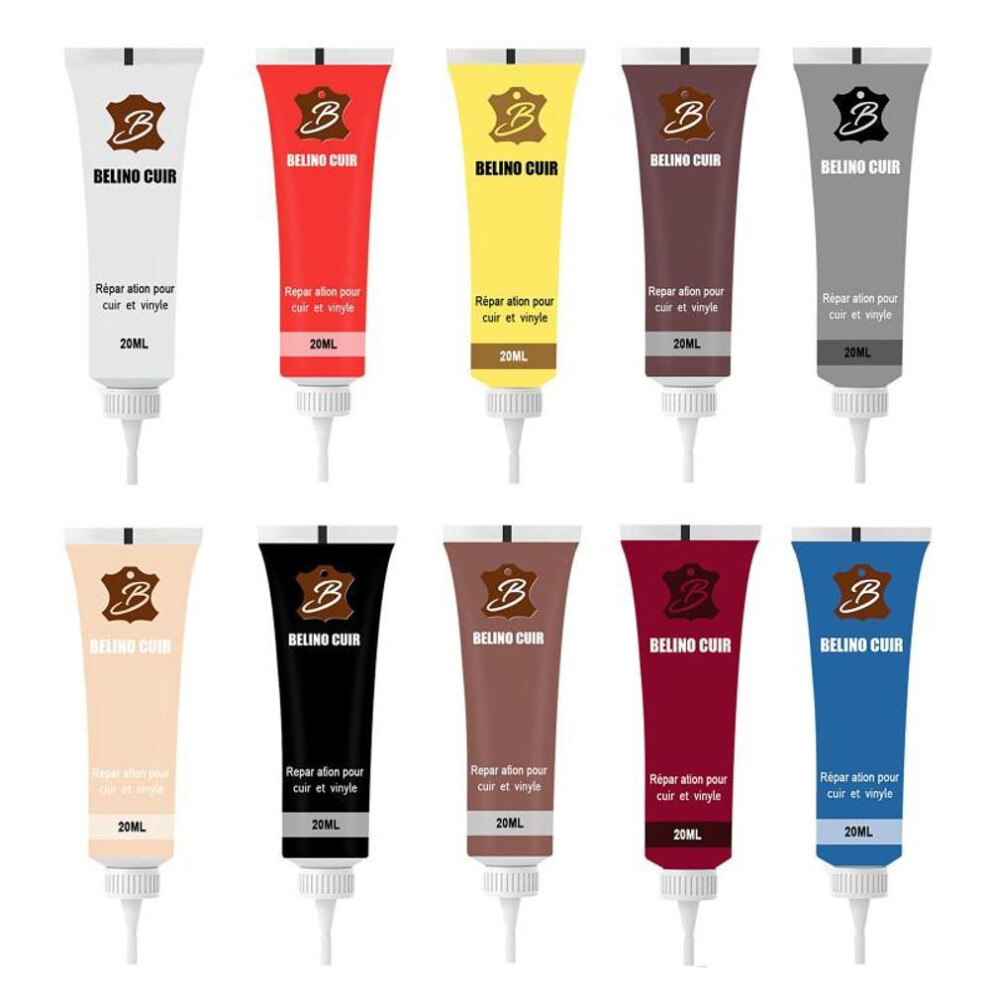 (white) 20ml Leather Repair Gel Color Repair Home Car Seat Leather Complementary Repair Refurbishing Cream Paste Leather Cleaner