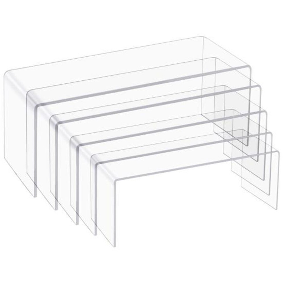 5pcs/set Transparent Reusable Acrylic Display Stand Rack Jewelry Shelf Holder