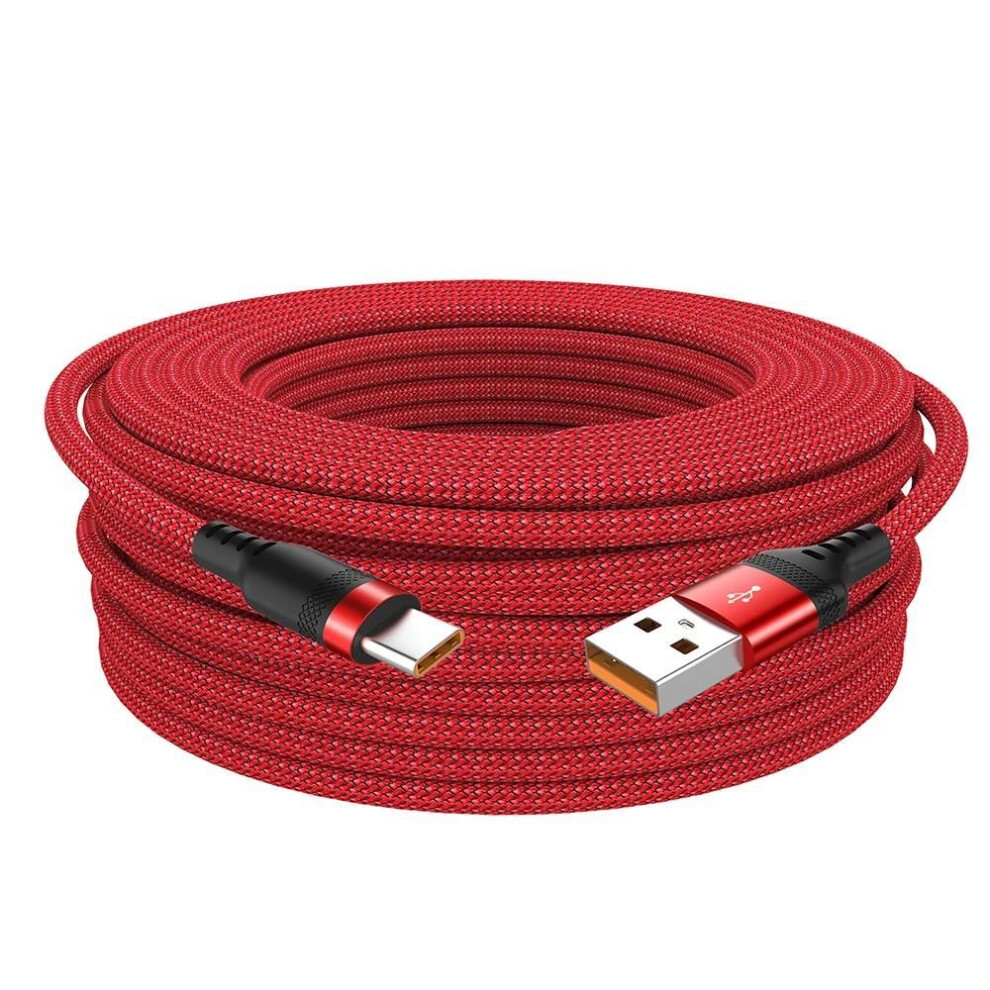 (red, 3m) USB Type C Cable with 5A Fast Charge for Android, 3m-8m