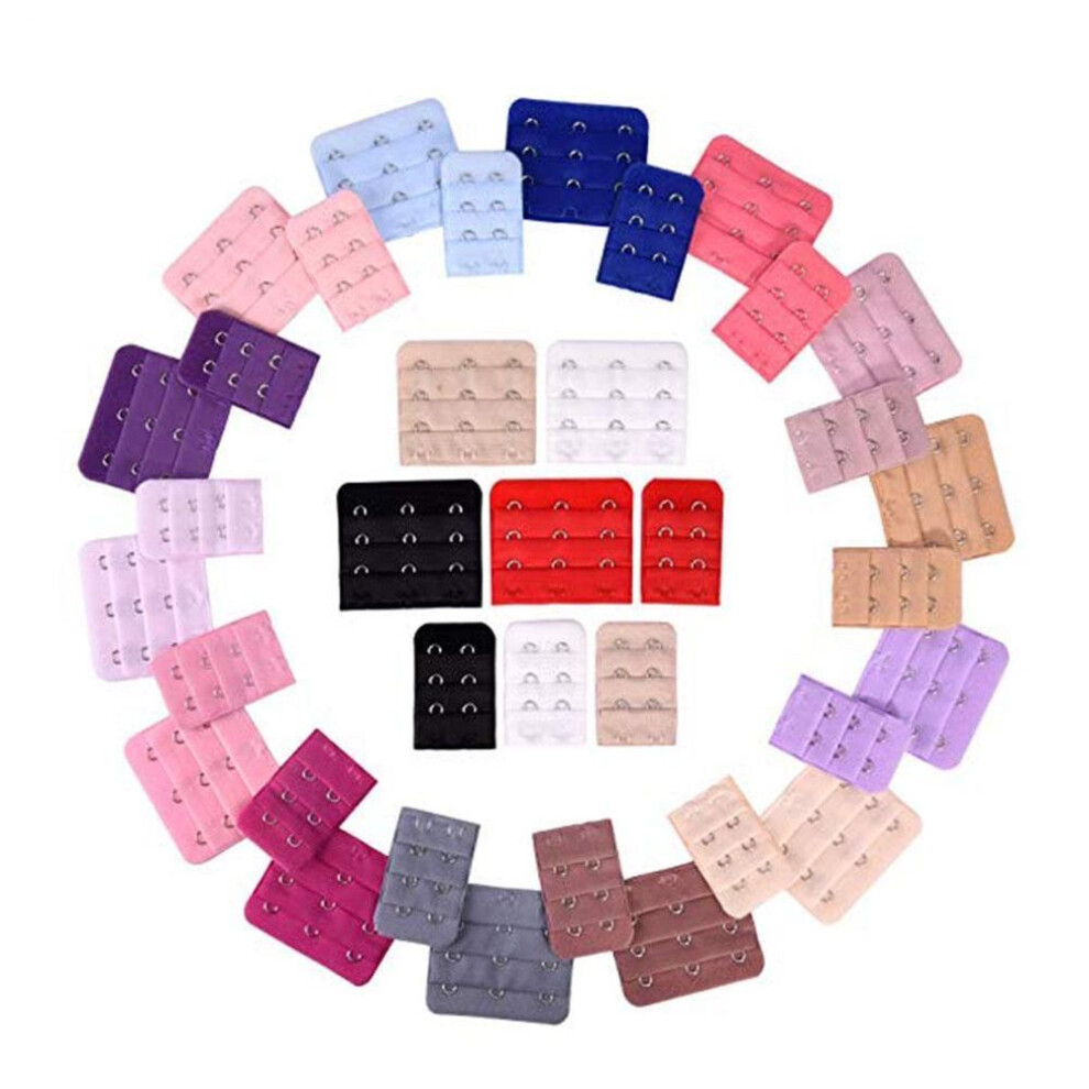 36 Pieces 2/3 Row Women&apos;s Adjustable Brassiere Strap Bra Extension Hook