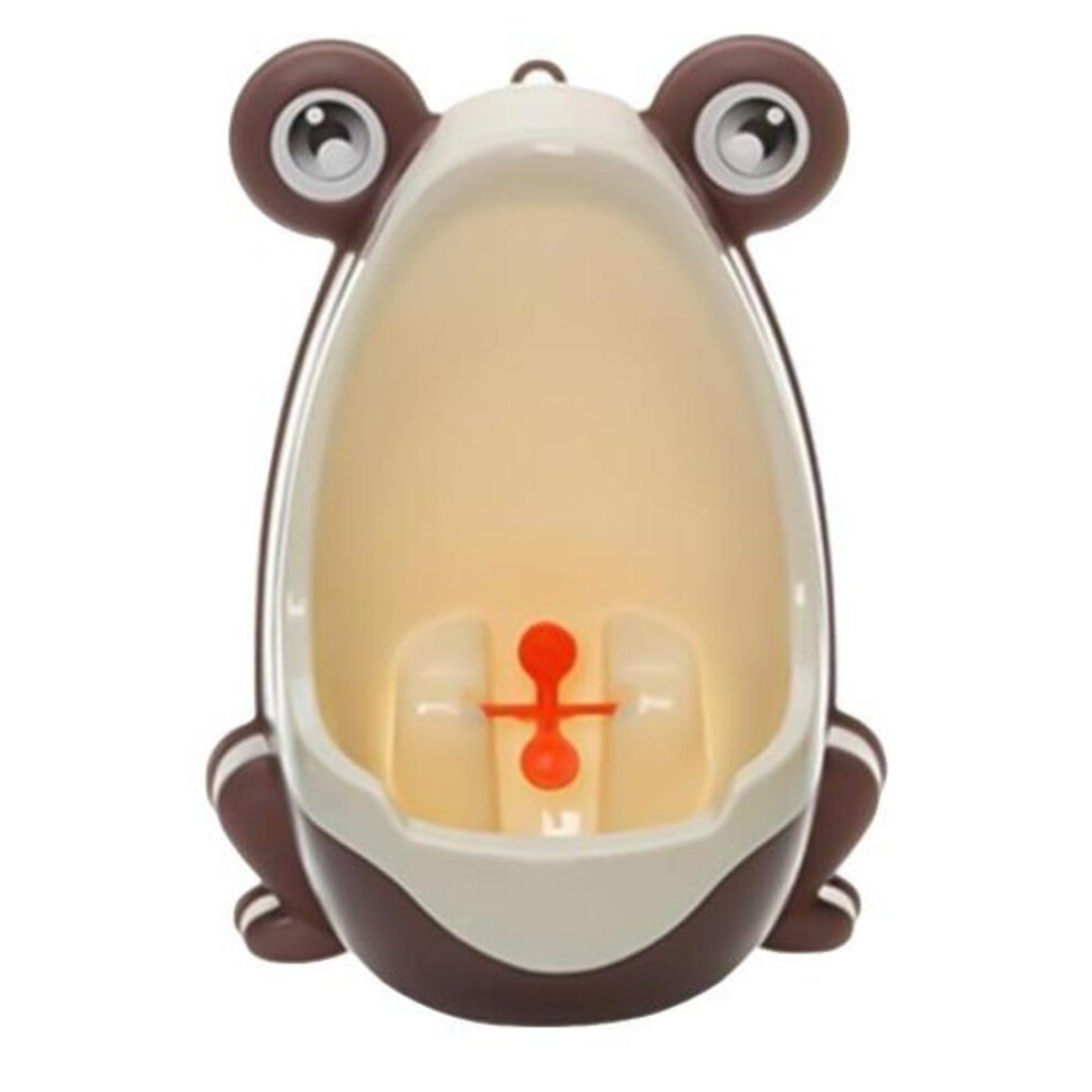 (coffee) Cute Frog Shape Children Boys Potty Pee Toilet Training Urinal With Suction Cups For Toddler Kids