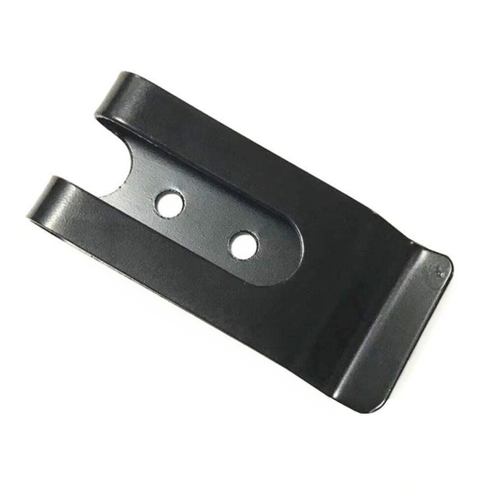 (black) 2-1pc Metal Belt Clips Buckle Double Holes Sheath Spring Clip Hooks For Pockets Hook Holder Wallet Band Loop Clasp Accessories