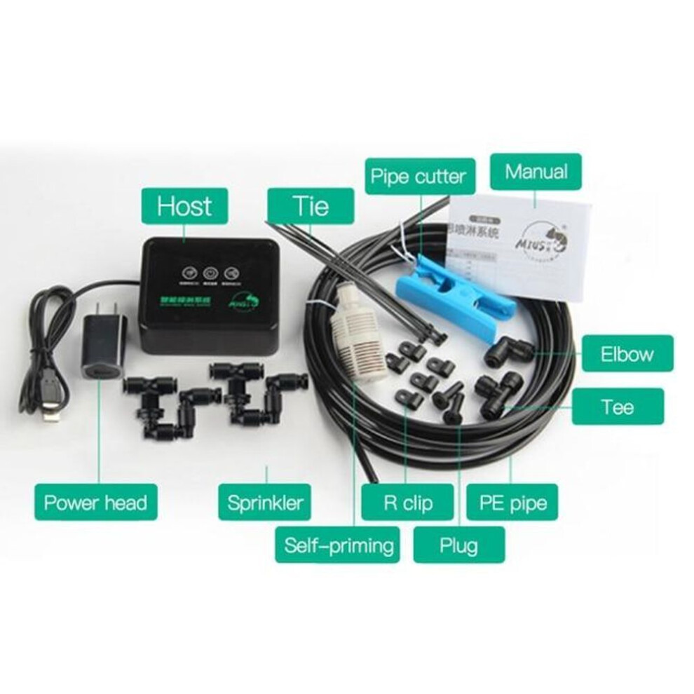 (as the picture) Intelligent Reptile Terrariums Fogger Water Humidifier Timer Automatic Watering Indoor Mist Spray System Kits Sprinkler