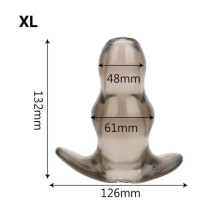 (black, XL) Anal Dilator Soft Speculum Enema Hollow Insert Anus Masturbation Butt Plug Dildo Anal Plug Sexy Products Prostate Massage BDSM