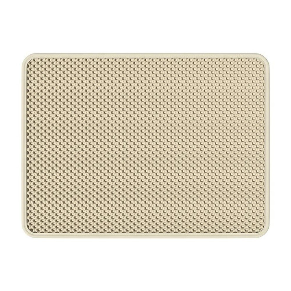 (light yellow, 30cmX45cm) Cat Litter Mat Double Layer Waterproof Urine Proof Trapping Mat Easy To Clean Non-slip Toilet Pad  Cat Scratch Pad Large Foot Pa