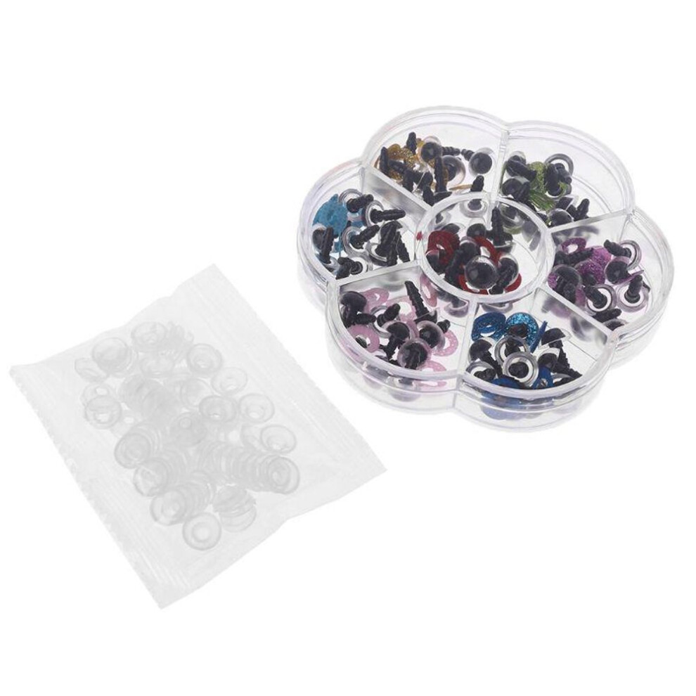 70pcs 10mm/0.39in Diy Doll Puppet Plastic Eyes Safety Washers Pads For Handmade Whale Owl Doll Craft Children Kids Toy