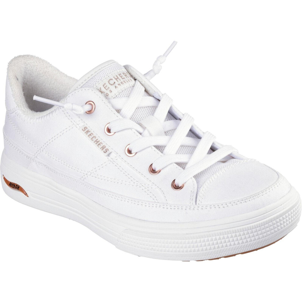 (3 UK, White) Skechers Womens/Ladies Arcade - Meet Ya There Arch Fit Trainers