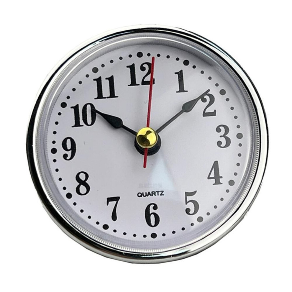 (silver) Accessories Quartz Clock Insert Clear Lens Gold Colored Trim
