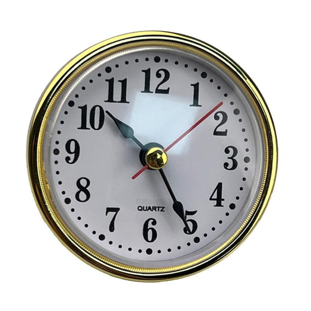 (golden) Accessories Quartz Clock Insert Clear Lens Gold Colored Trim