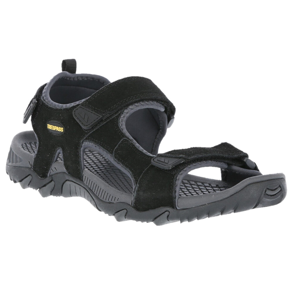 (10 UK, Black) Trespass Mens Belay Walking Sandals