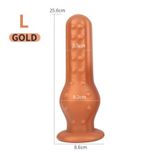 (gold, L) Huge Buttplug Anal Plug for Women Sex Toy Adult Games Bg Dildo Anal Butt Plug Annal Sexy Toys for Men Gay Analplug