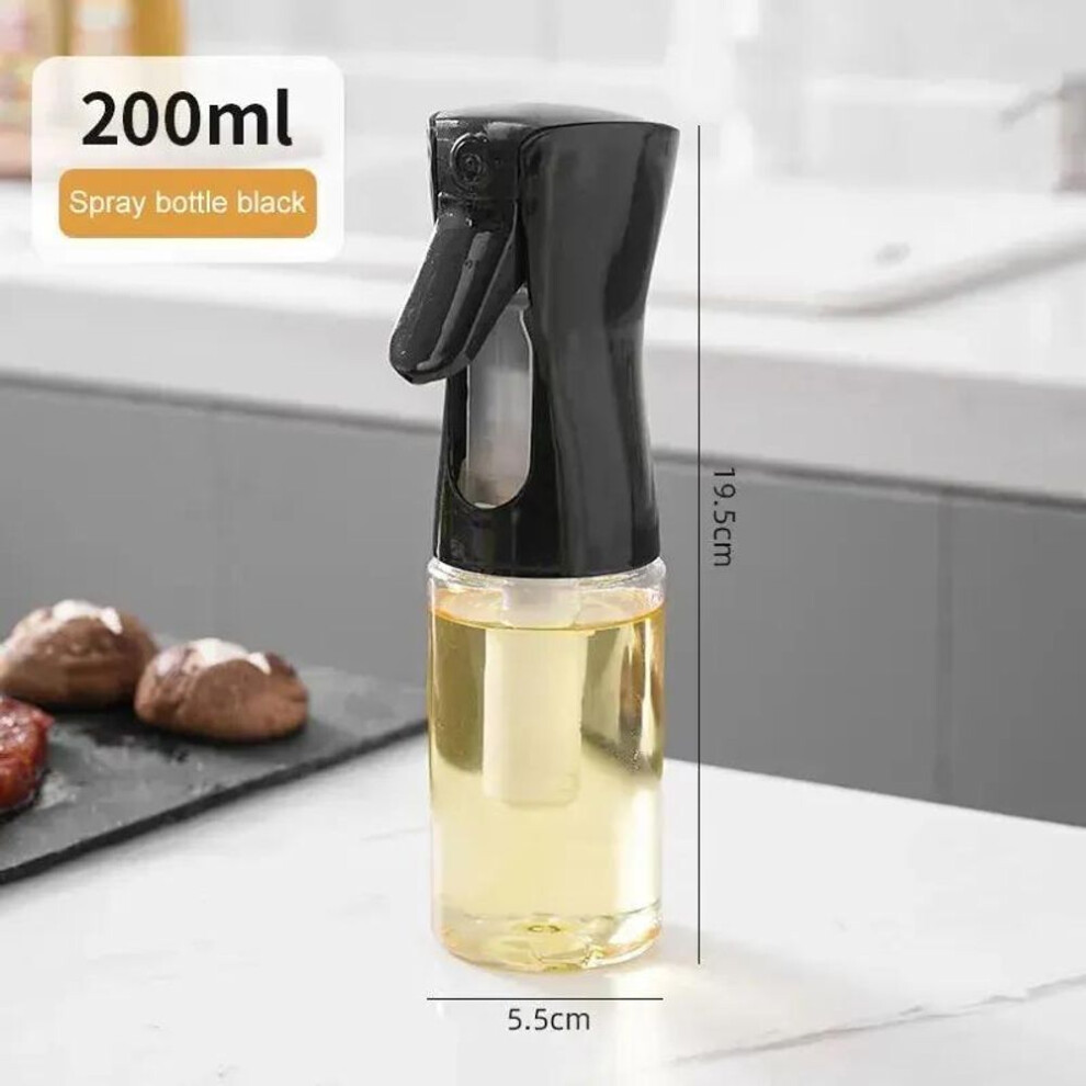 (black, 200ml) Oil Spray Bottle Pot Kitchen Household Cooking Oil Dispensers Olive Oil Sprayer Mister For Air Fryer Salad Baking