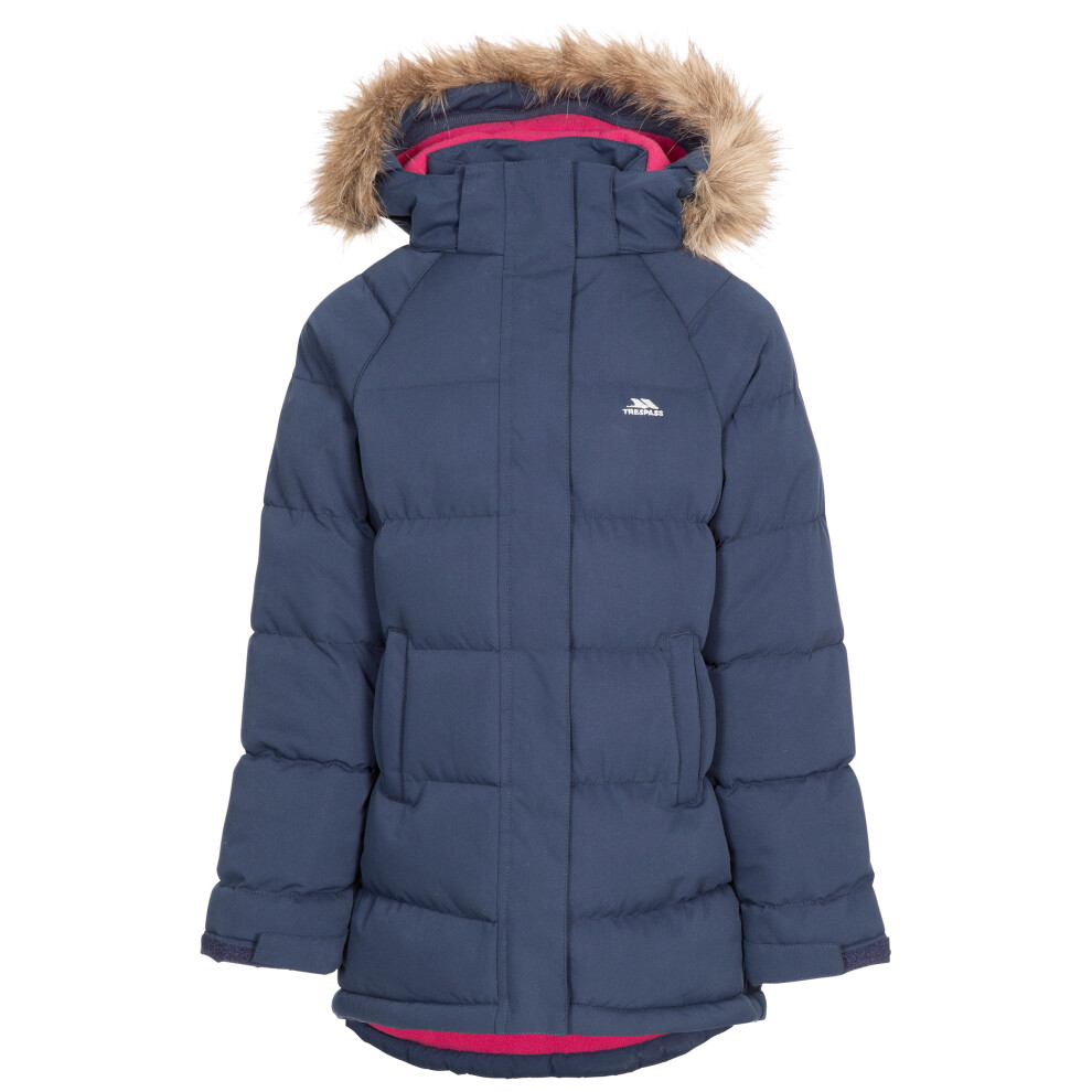 (3-4 Years, Navy) Trespass Girls Water Resistant Jacket Unique