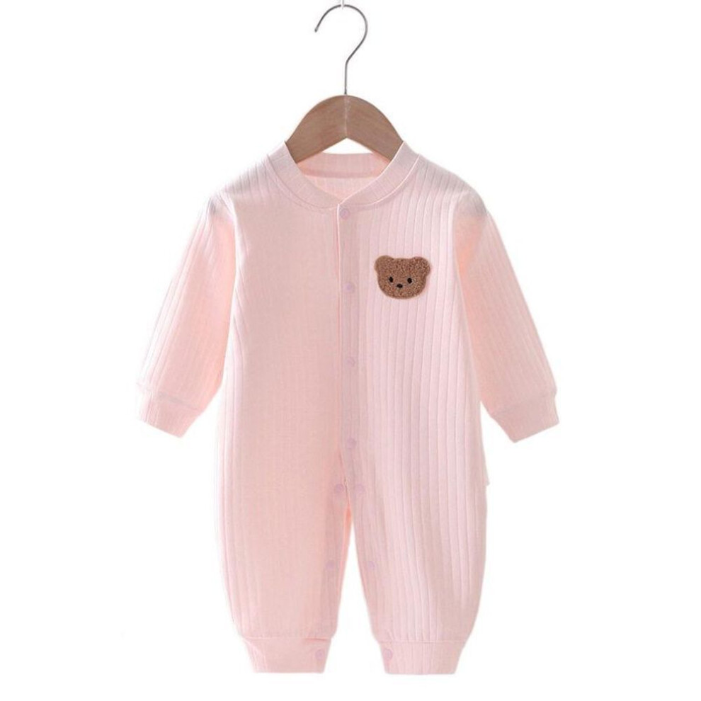 (pink, 90cm) Bear Newborn Jumpsuit Cotton Autumn Spring Baby Romper Toddler Girls Boys Clothes Infant One-piece Kids Onesie Home Leisure Wear