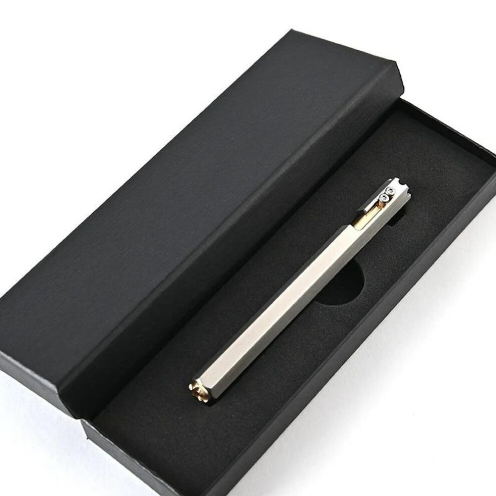 Hexagonal Stainless Steel Pen EDC Writing Pen Portable Pen Gift Multi-function Tool with Present Box