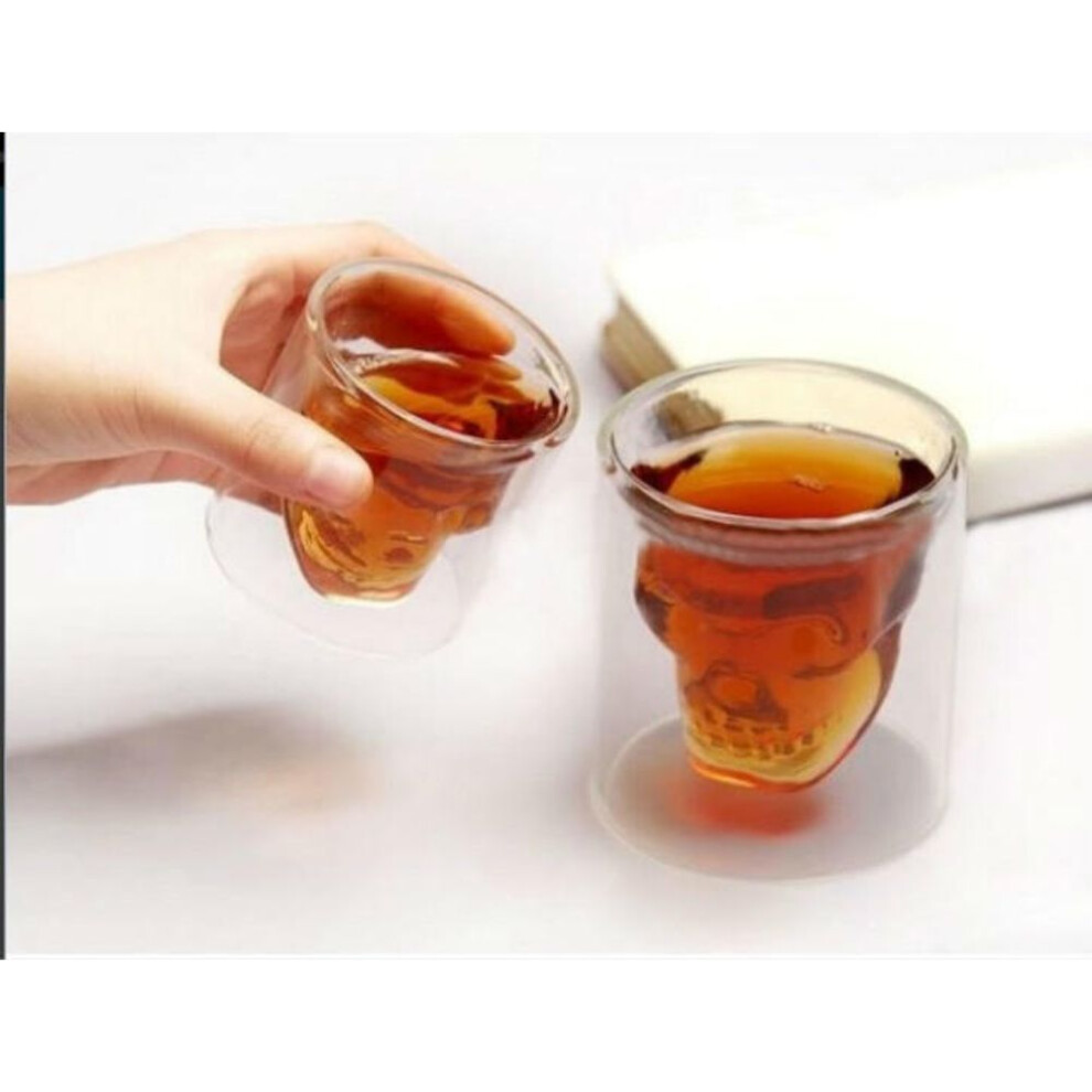 25ml Mini Fashion Skull Head Shot Glass Fun Creative Designer Crystal Party Vodka Wine Cup Gifts