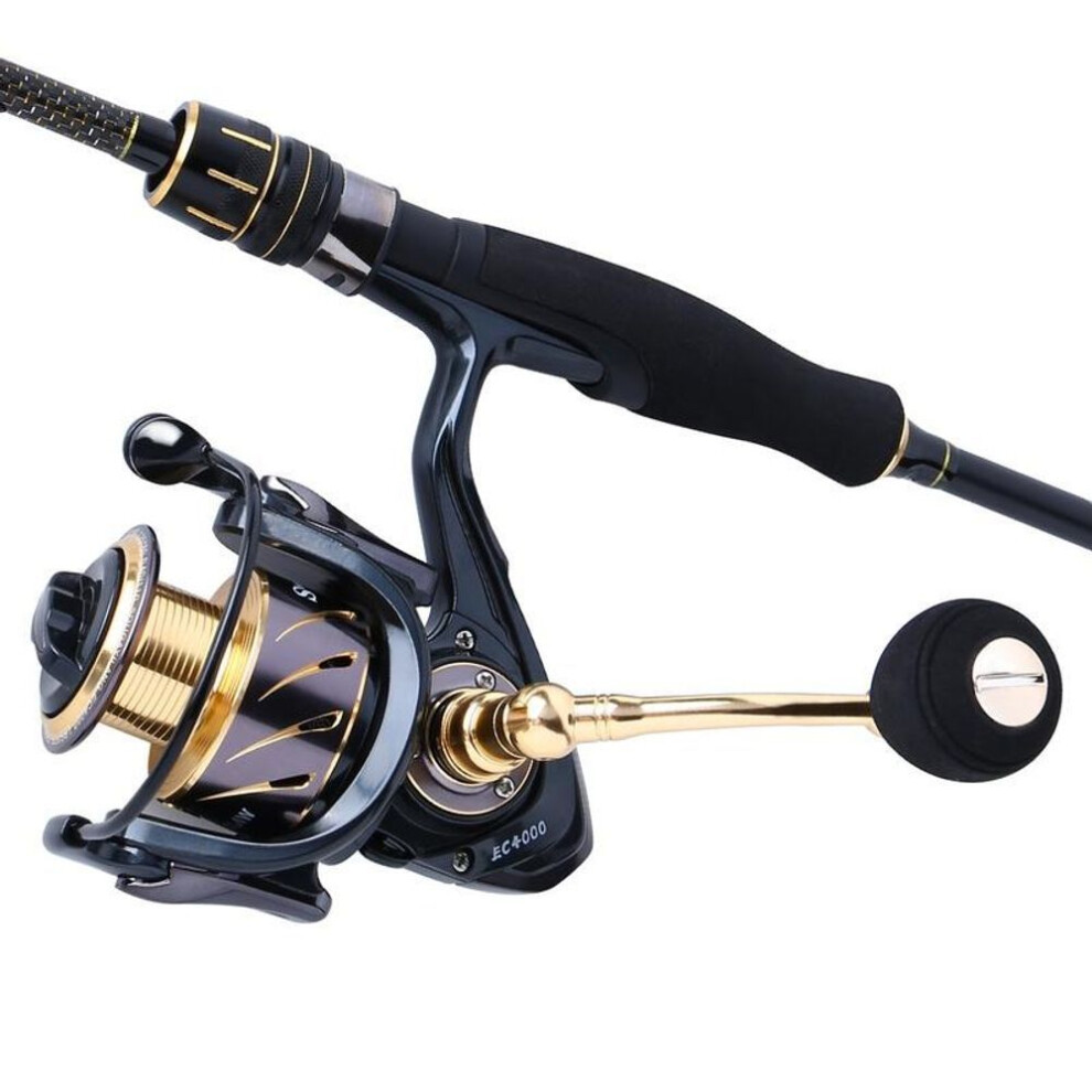 (EC4000) Spinning Reel 13+1 Stainless Steel Shielded Bearings Double Spool Reel Saltwater  Freshwater Fishing