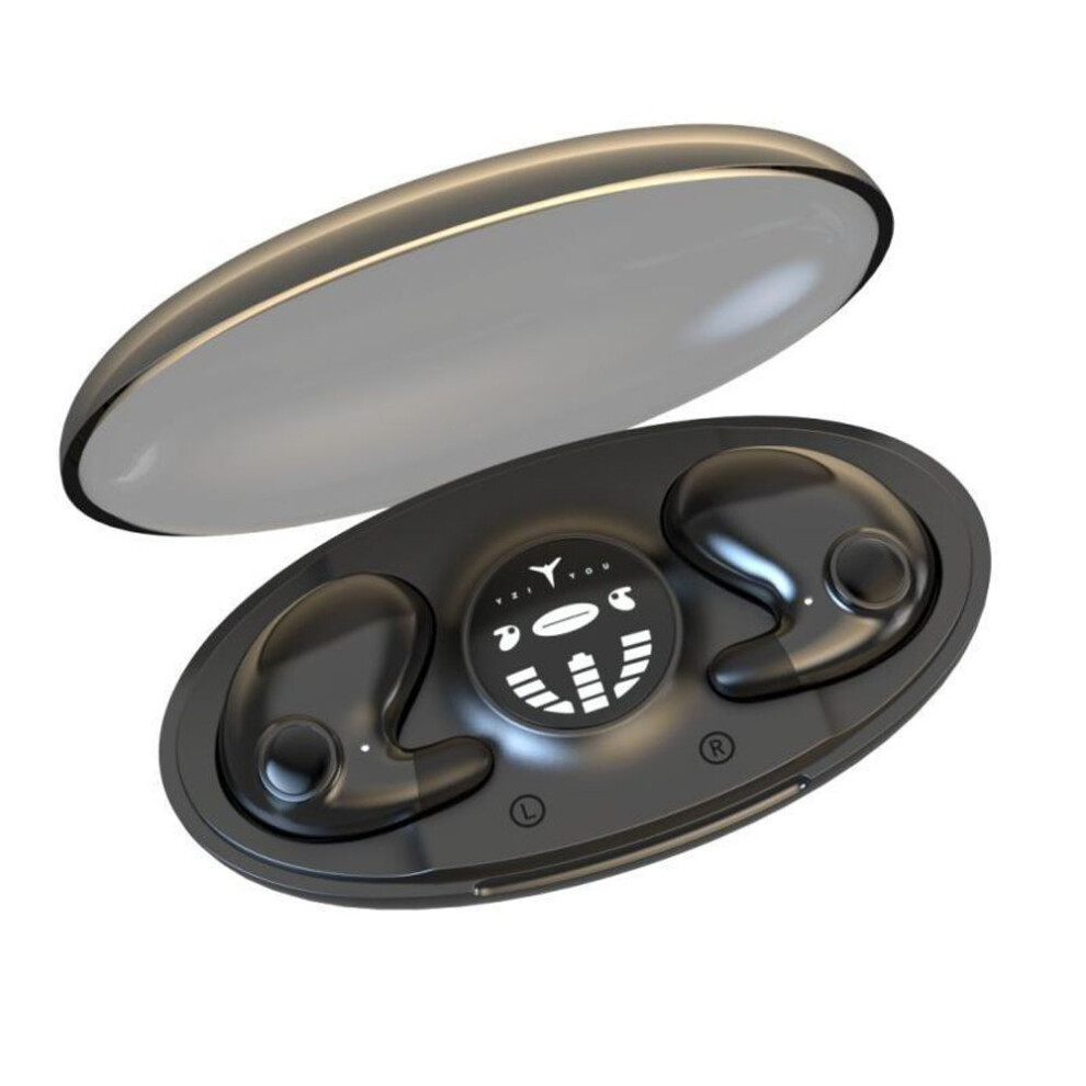 (black) New Sleep Wireless Bluetooth Headset Does Not Enter The Ears and The Bilateral Three -dimension