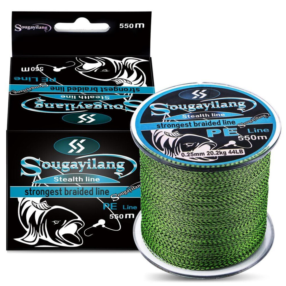 (550m 0.30) Fishing Line 150m/350m/550m Braided Fishing Line High Quality 4 Stands Pe 12lb-40lb Smooth Braided Monofilament Fishing Line For Carp Fishing