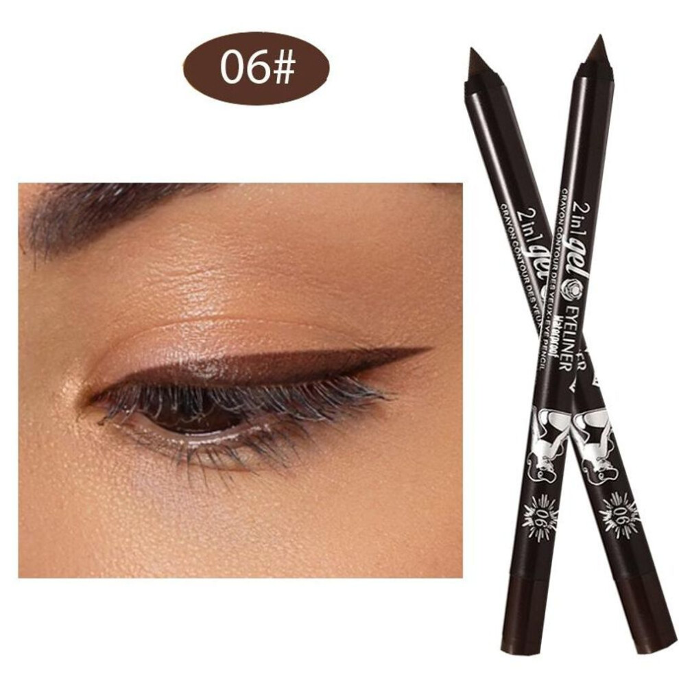 (as the picture, 06) Long Lasting Eyeliner Pencil Colourful Pigment Waterproof Blue Black White Color Gel Eye Liner Pen Makeup Eye Beauty Cosmetics