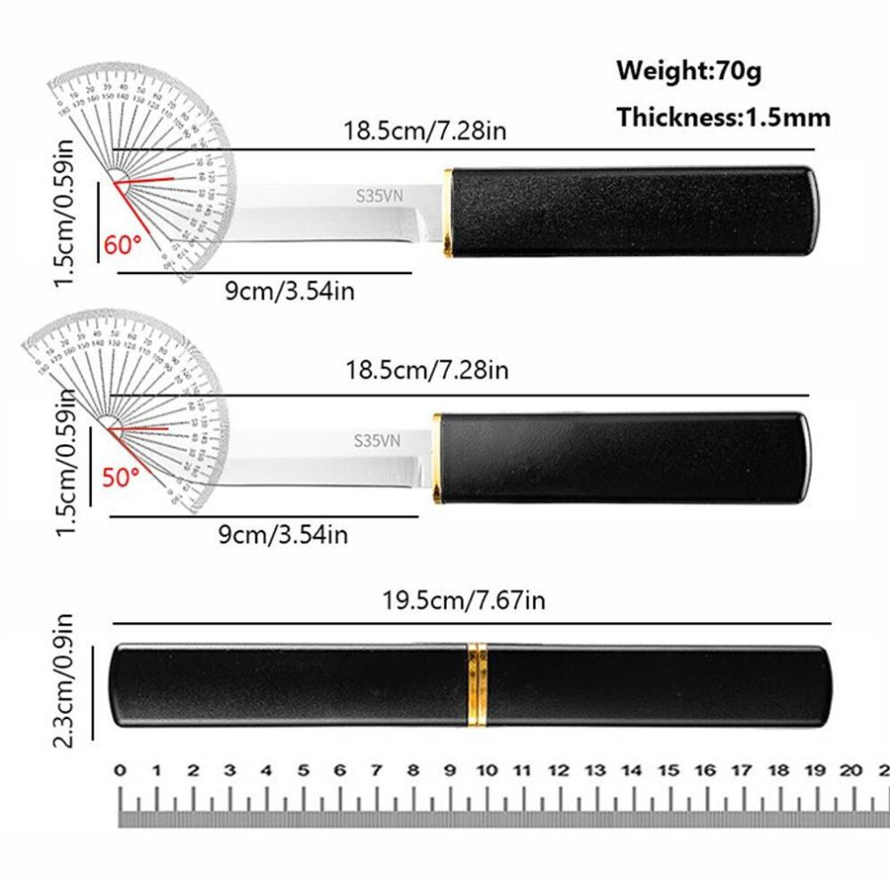 2 Pcs./complex, Plastic Handle Made Of Stainless Steel, Fruit Knife, Collapse Knife, Meat Knife, Butcher, Chopper