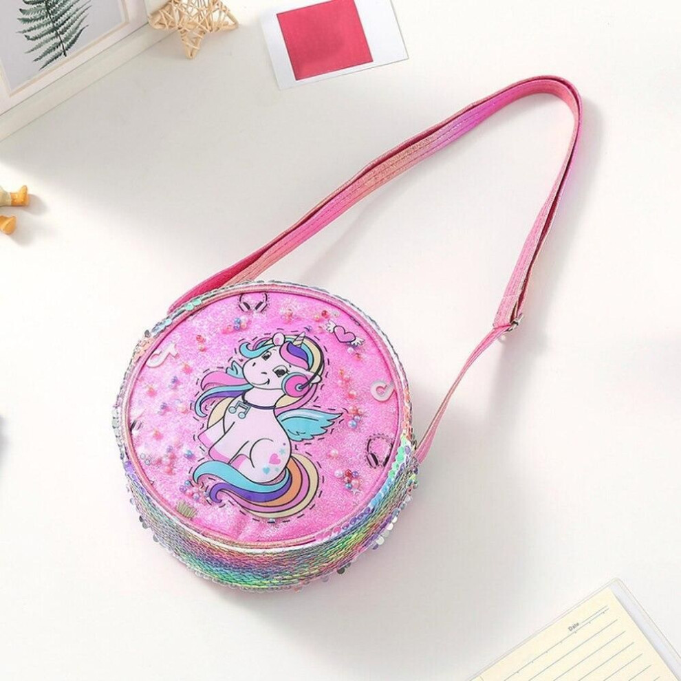Baby Kids Girls Cartoon Sequin Shoulder Bag Cute Animal Storage Crossbody Messenger Bags Handbag Kids Gifts