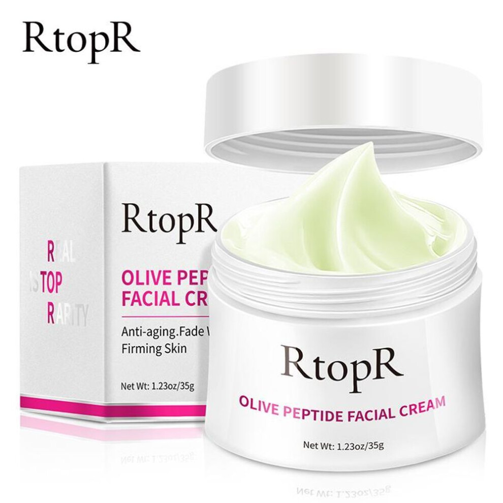 (1pcs) Rtopr Olive Peptide Firming Anti-wrinkle Cream Reduce Face Fine Lines Tighten Pores Whitening Oil Control Acne Hydrating Skin Product