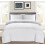 (WHITE, SINGLE) Stripe Duvet Quilt Cover Set Single Double King 1
