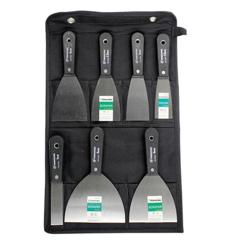 7pcs Carbon Steel Plastering Putty Knife Set Floor Wall Painting Scraper Tool