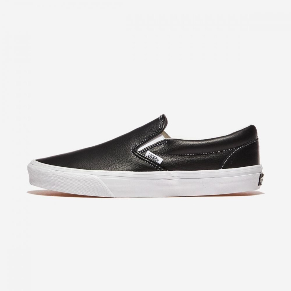 (255) Vans Classic Slip On Leather Black True White Vn000ct5bpb Leather Black True White