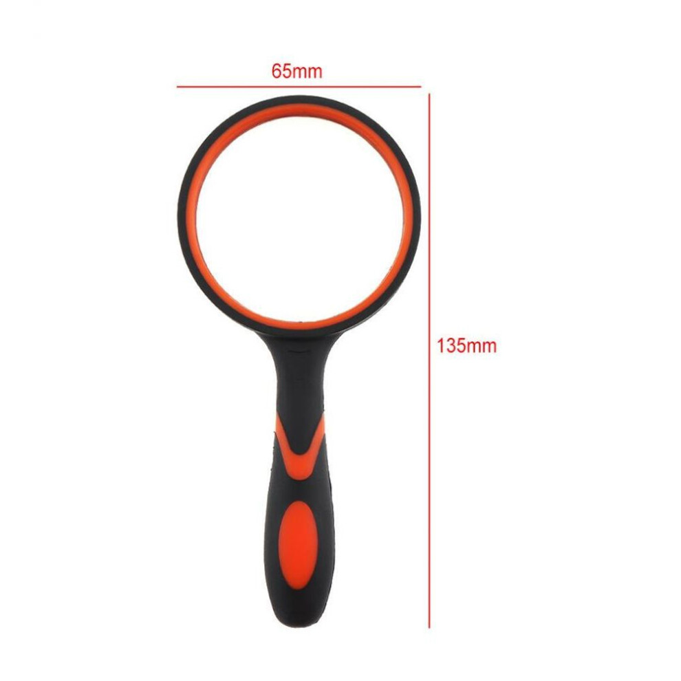 10X 65MM Portable Glass Lenses Handheld Magnifier for Antique Reading/Viewing/Jewelry Identification