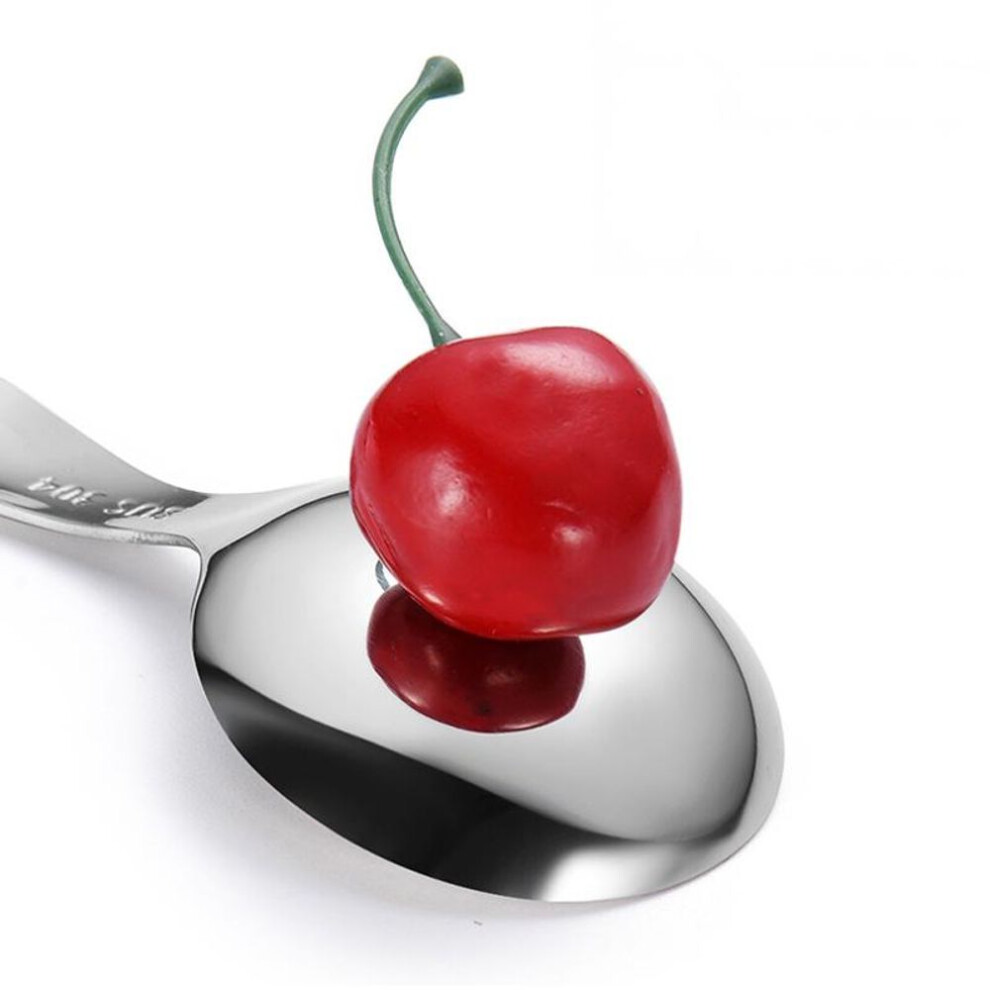 Cute Stainless Steel Kitchen Spoon Short Handle Sugar Salt Spice Spoon Condiment