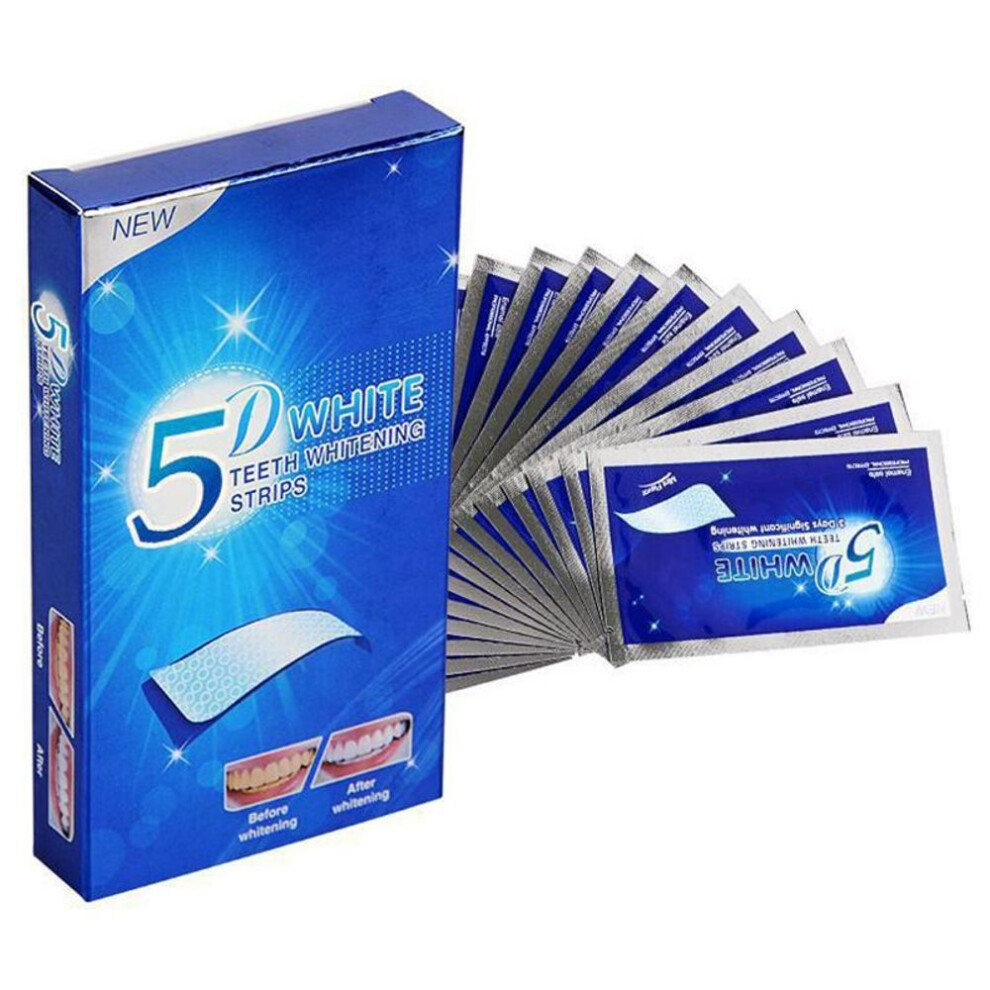 (7 pairs) 7 Pairs/box 5d Teeth Whitening Stickers Dazzling White Dental Stickers Dental Film Dental Cleaning Patches