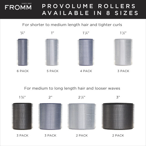 Fromm ProVolume 2 keramische Ionic haarrollers, set van 3 2