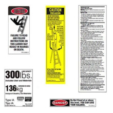 Werner 300 LB Glasvezel Opstap Ladder Label Kits by Werner