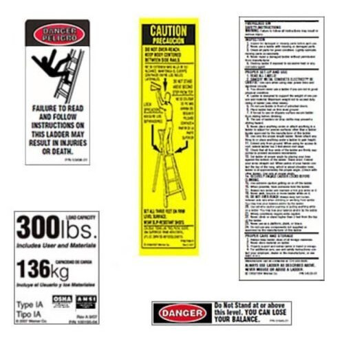 Werner 300 LB Fiberglass Step Label Kit ap? Werner