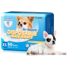 HONEY CARE All-Absorb A27 Male Dog Wrap, 50 Stuks, Extra Klein
