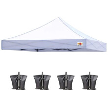 ABCCANOPY Ersatzdach für Pop-Up Pavillon (10x10, Weiß) - Robuste und wetterfeste Abdeckung für Gartenpartys und Veranstaltungen