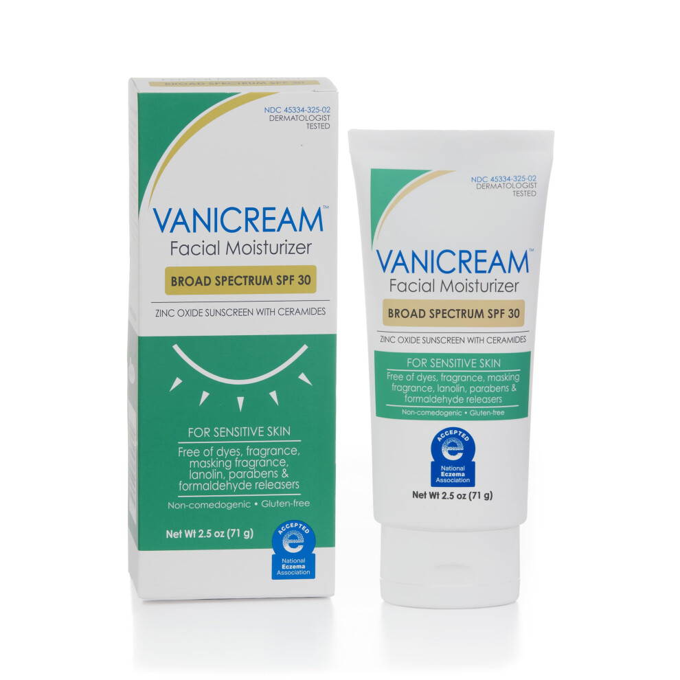Vanicream Facial Moisturizer with SPF 30 - 2.5 fl oz - Formulated Without Common Irritants for Those with Sensitive Skin