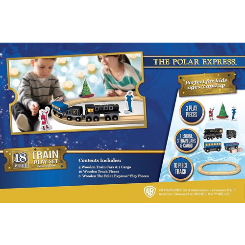 MasterPieces Wood Train Sets - Polar Express 18 Piece Train Set 2