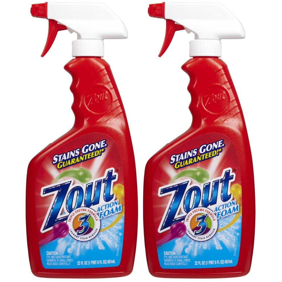 Zout Triple Enzyme Formula Laundry Stain Remover Foam - 22 oz - 2 pk