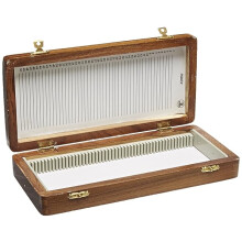 United Scientific WSB050 Wooden Slide Storage Box, Holds 50 Slides