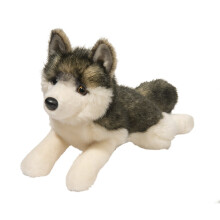 Douglas Phoenix Wolf Plush Stuffed Animal - Floppy Faux-Fur, Golden Eyes, 1737