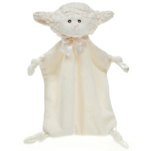 Bearington Baby Wee Lamby, 8 x 7 Inch Small Lamb Stuffed Animal, Security Blanket Baby Lovey, Baptism Gift