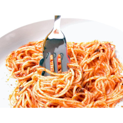 For-Ghetti Κουτάλια 4 για Σπαγγέτι με Νάμπς, Χάλυβας, Διασκεδαστικά και Πλενόμενα, 6.75" 2
