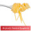 For-Ghetti Κουτάλια 4 για Σπαγγέτι με Νάμπς, Χάλυβας, Διασκεδαστικά και Πλενόμενα, 6.75" 2