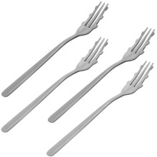 Garfo For-Ghetti 4 Utensílios para Espaguete com Cabos de Aço Inoxidável, Divertido para Todos
