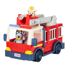 Bluey Firetruck Toy Playset with Firefighter Bingo, Bluey & Bob Bilby
